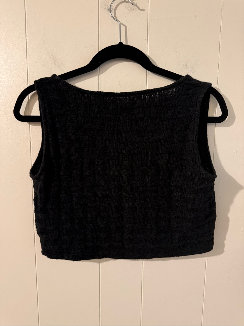 Madewell Basketweave-Stitch Vest in True Black XS - Picture 8 of 11
